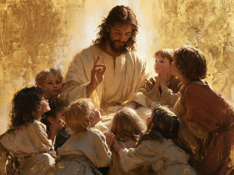 Jesus and the Children - Sacred Gold · Landscape n° 5