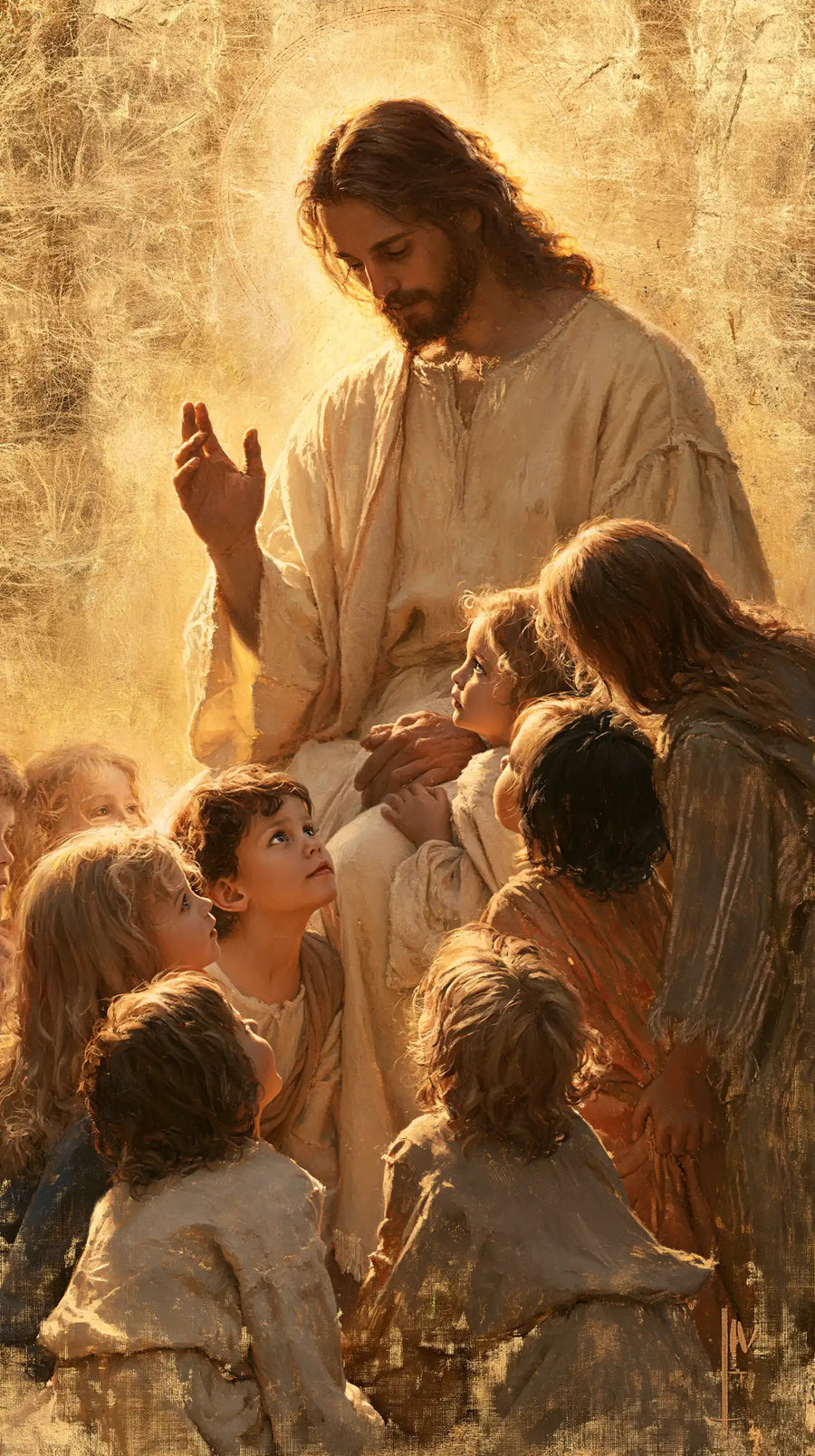 Jesus and the Children - Sacred Gold · Portrait n° 2