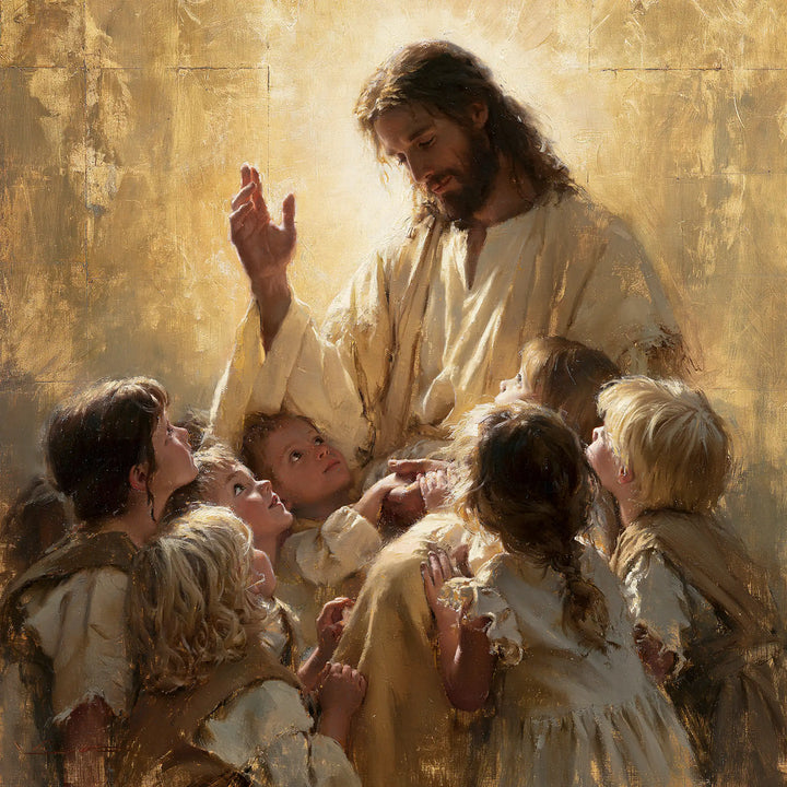 Jesus and the Children - Sacred Gold · Square n° 4