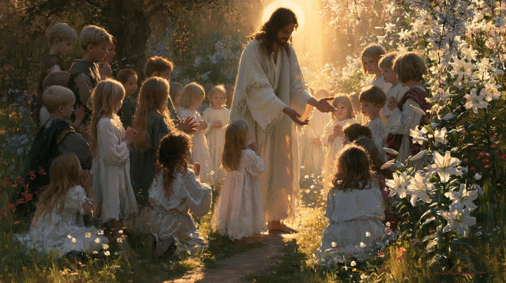 Jesus and the Children - Symbolist · Landscape n° 1