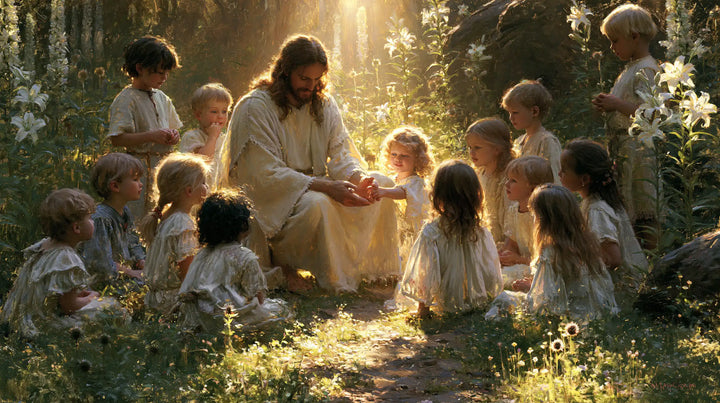 Jesus and the Children - Symbolist · Landscape n° 4
