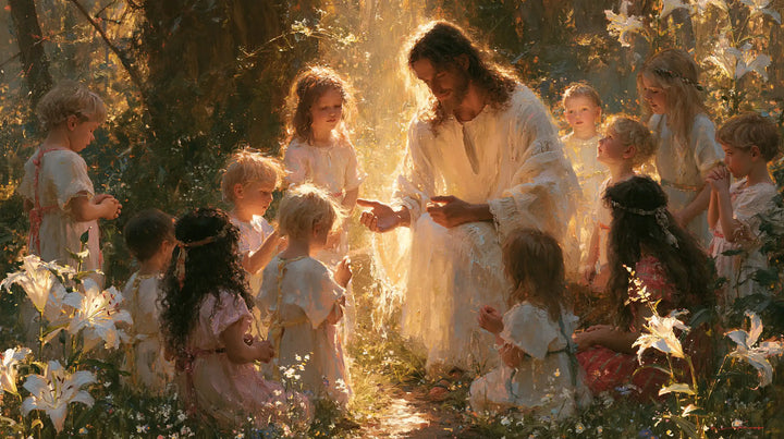 Jesus and the Children - Symbolist · Landscape n° 7