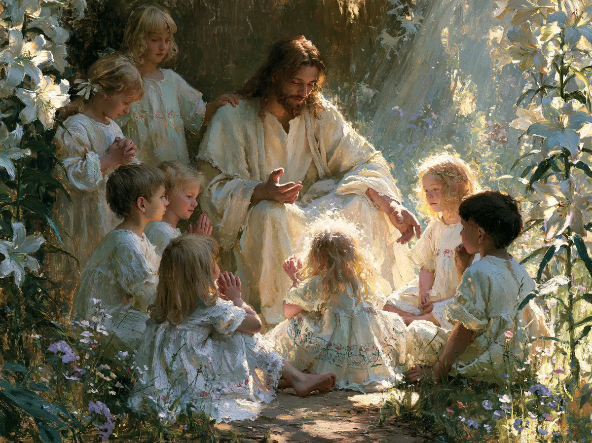 Jesus and the Children - Symbolist · Landscape n° 13
