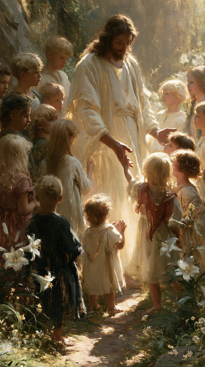 Jesus and the Children - Symbolist · Portrait n° 3