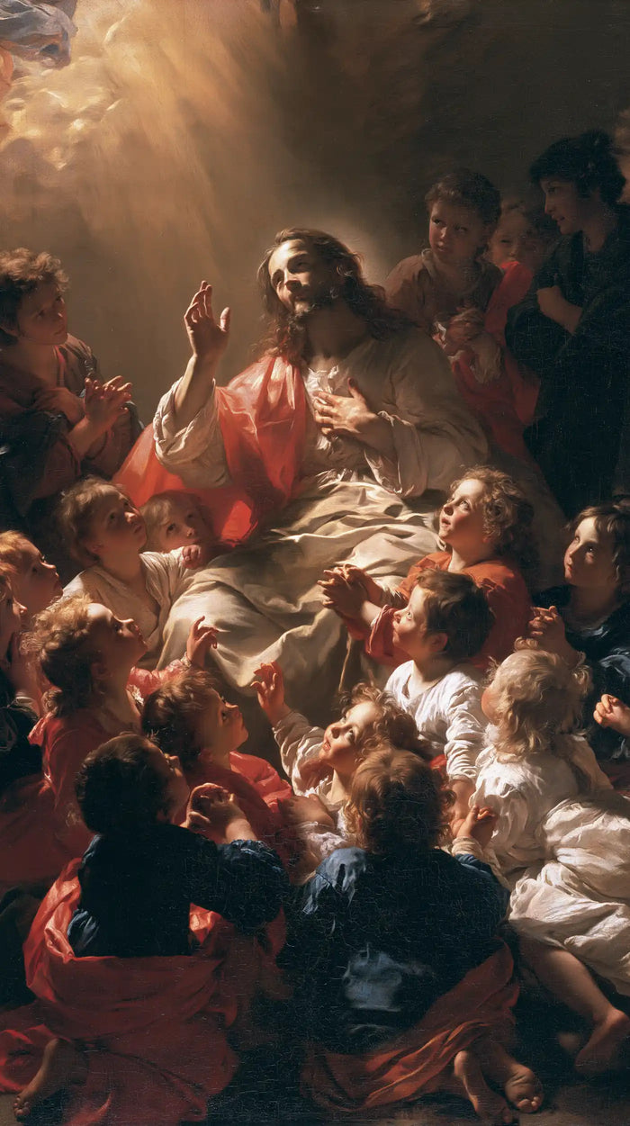 Jesus and the Children — Red in Sacred Depth