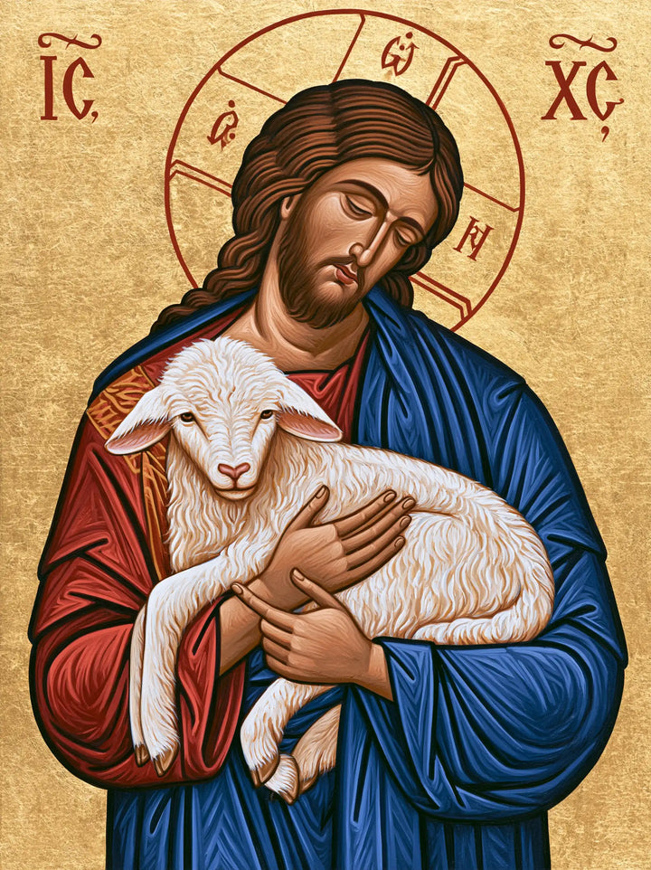 Jesus and the Lamb - Contemporary Byzantine · Portrait n° 12