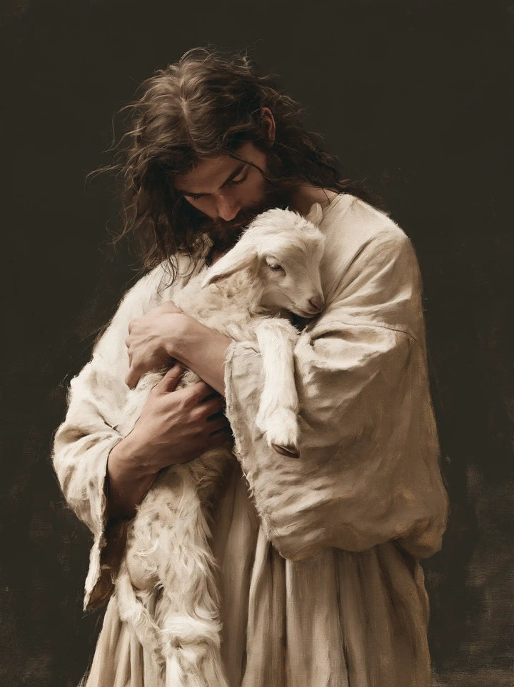Jesus and the Lamb - Contemporary Minimalism · Portrait n° 5