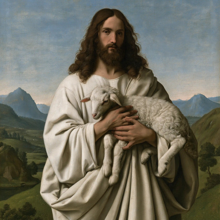 Jesus and the Lamb - Florentine Renaissance · Square n° 7