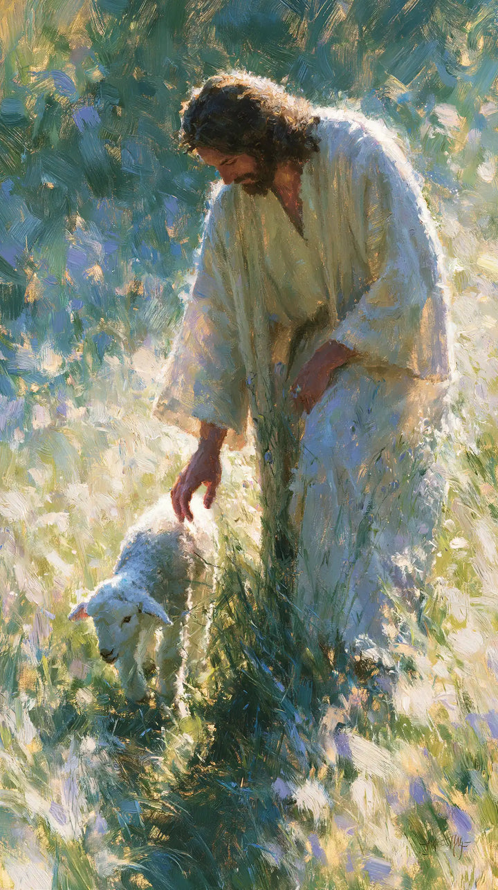 Jesus and the Lamb - Impressionist · Portrait n° 7