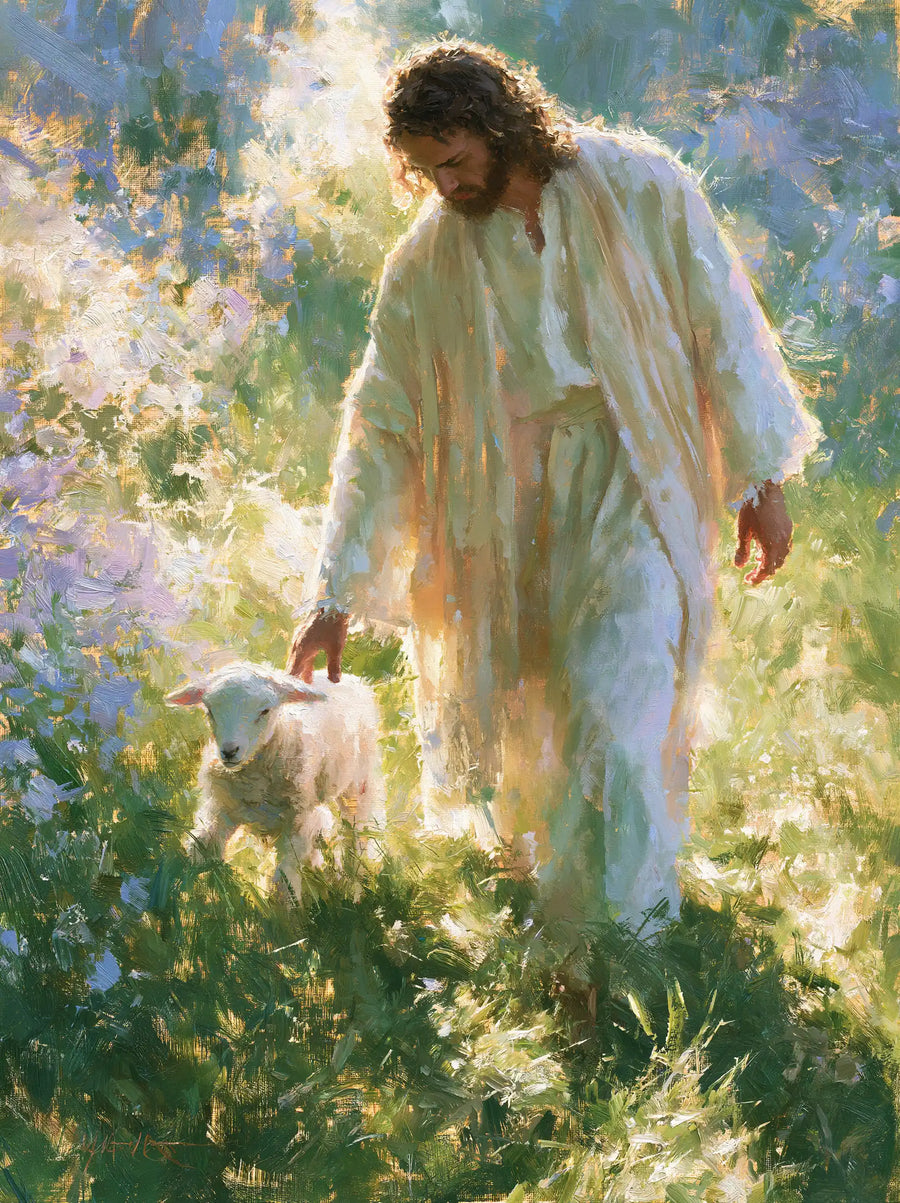 Jesus and the Lamb - Impressionist · Portrait n° 12