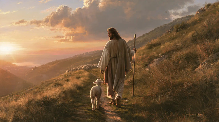 Jesus and the Lamb - Jesus Guiding the Lamb · Landscape n° 10