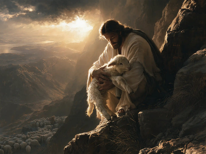 Jesus and the Lamb - Jesus Saving the Lamb · Landscape n° 2