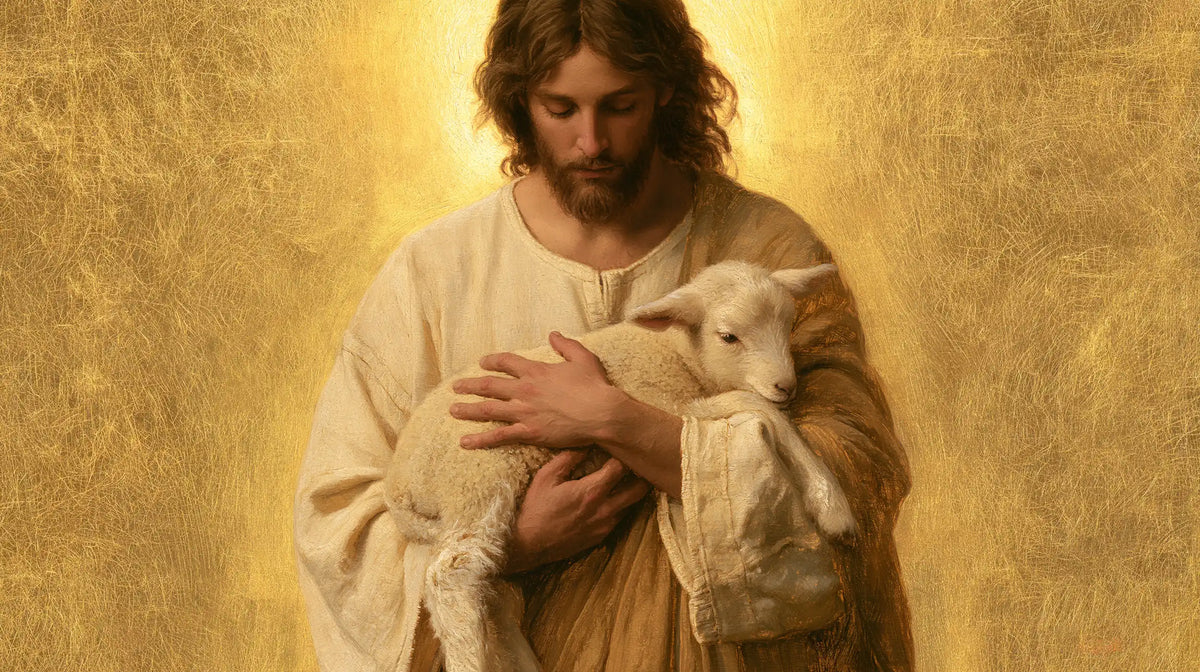 Jesus and the Lamb — Repose on the Ivory Sleeve