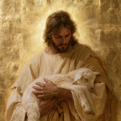 Jesus and the Lamb — Repose on the Luminous Cloth