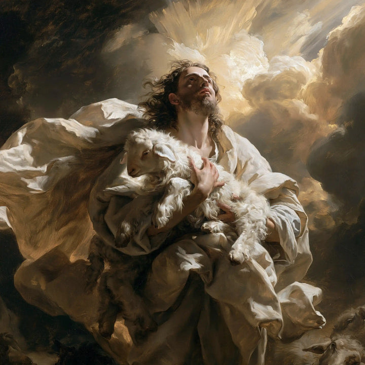 Jesus and the Lamb - Theatrical Baroque · Square n° 3