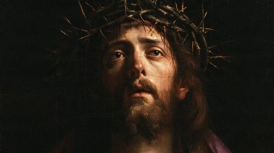 Jesus Crowned with Thorns — Open Eyes in Darkness