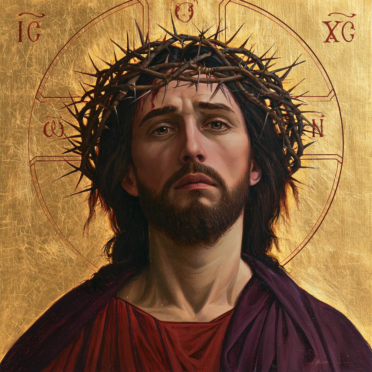 Jesus Crowned with Thorns — Solemn Majesty in the Golden Circle