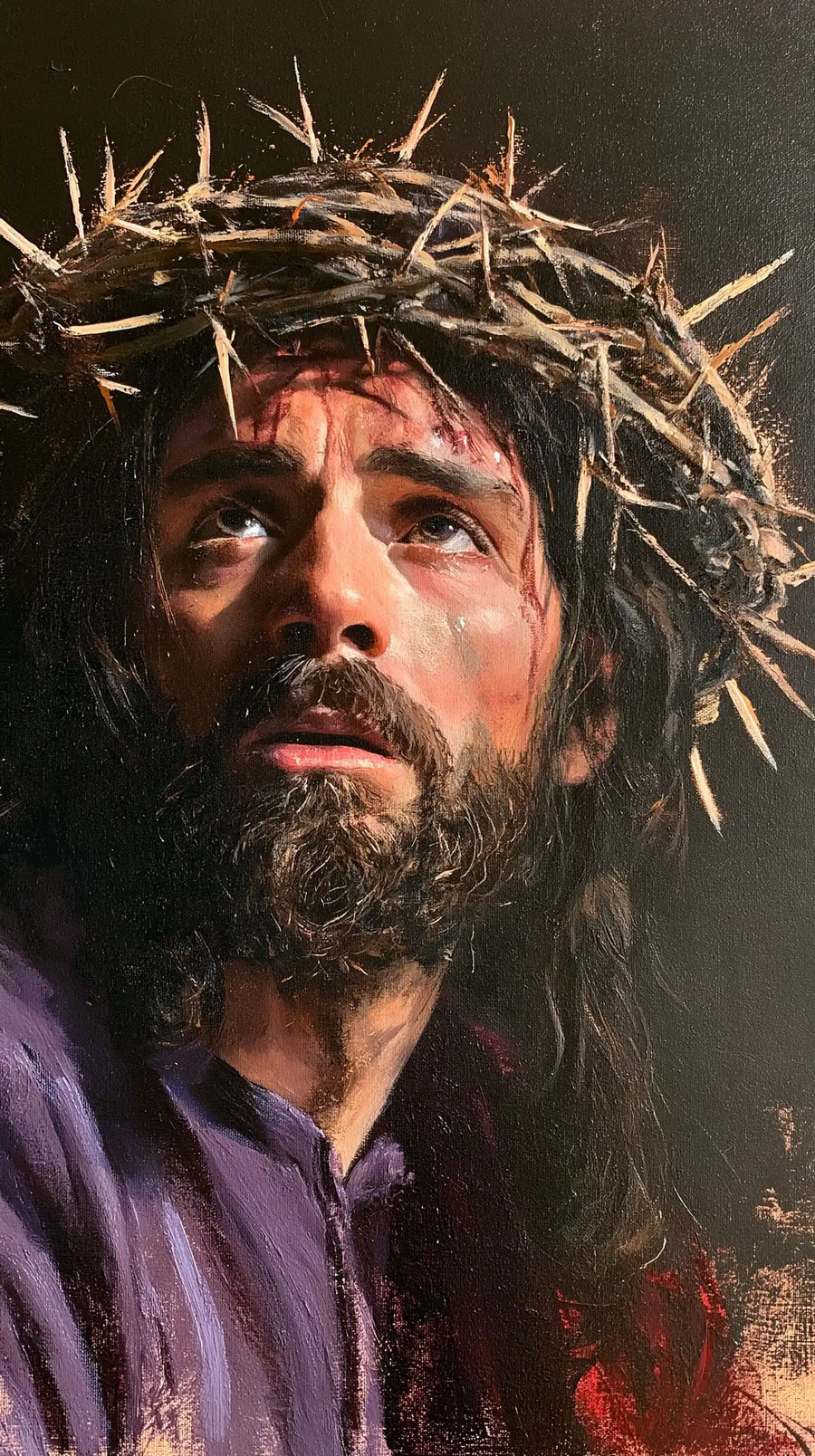 Jesus Crowned with Thorns — The Pale Gaze beside Red