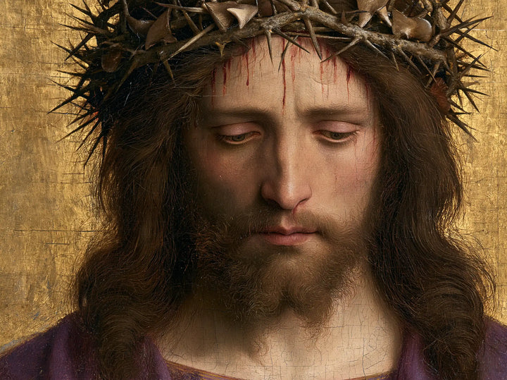 Jesus Crowned with Thorns — Contemplation before Cracked Gold