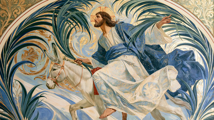 Jesus Enters Jerusalem – Sacred Art Nouveau · Landscape no. 7