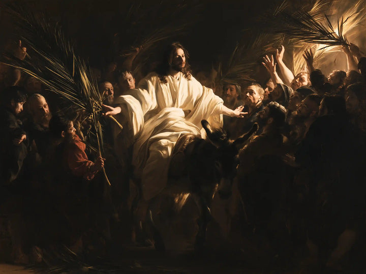 Jesus Enters Jerusalem – Caravaggio Tenebrism · Landscape no. 7