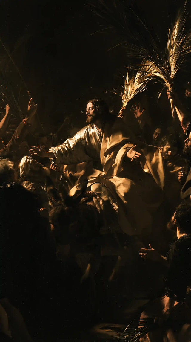 Jesus Enters Jerusalem – Caravaggio Tenebrism · Portrait no. 3