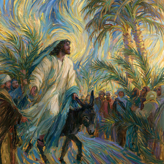 Jesus Enters Jerusalem – Post-Impressionist · Square no. 4