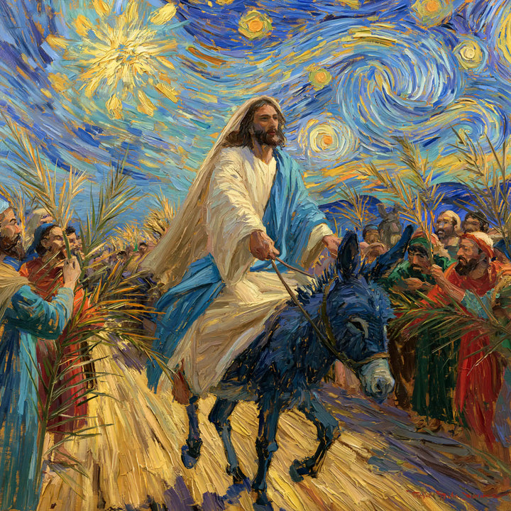 Jesus Enters Jerusalem – Post-Impressionist · Square no. 7