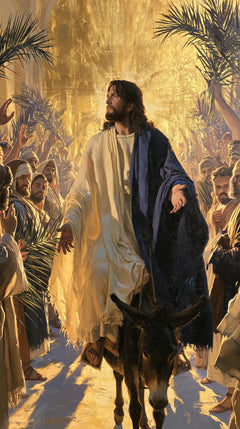 Jesus Enters Jerusalem – Sacred Gold · Portrait no. 2