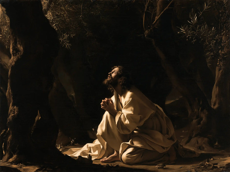 Jesus in Gethsemane — The Resting Folds of Pearl