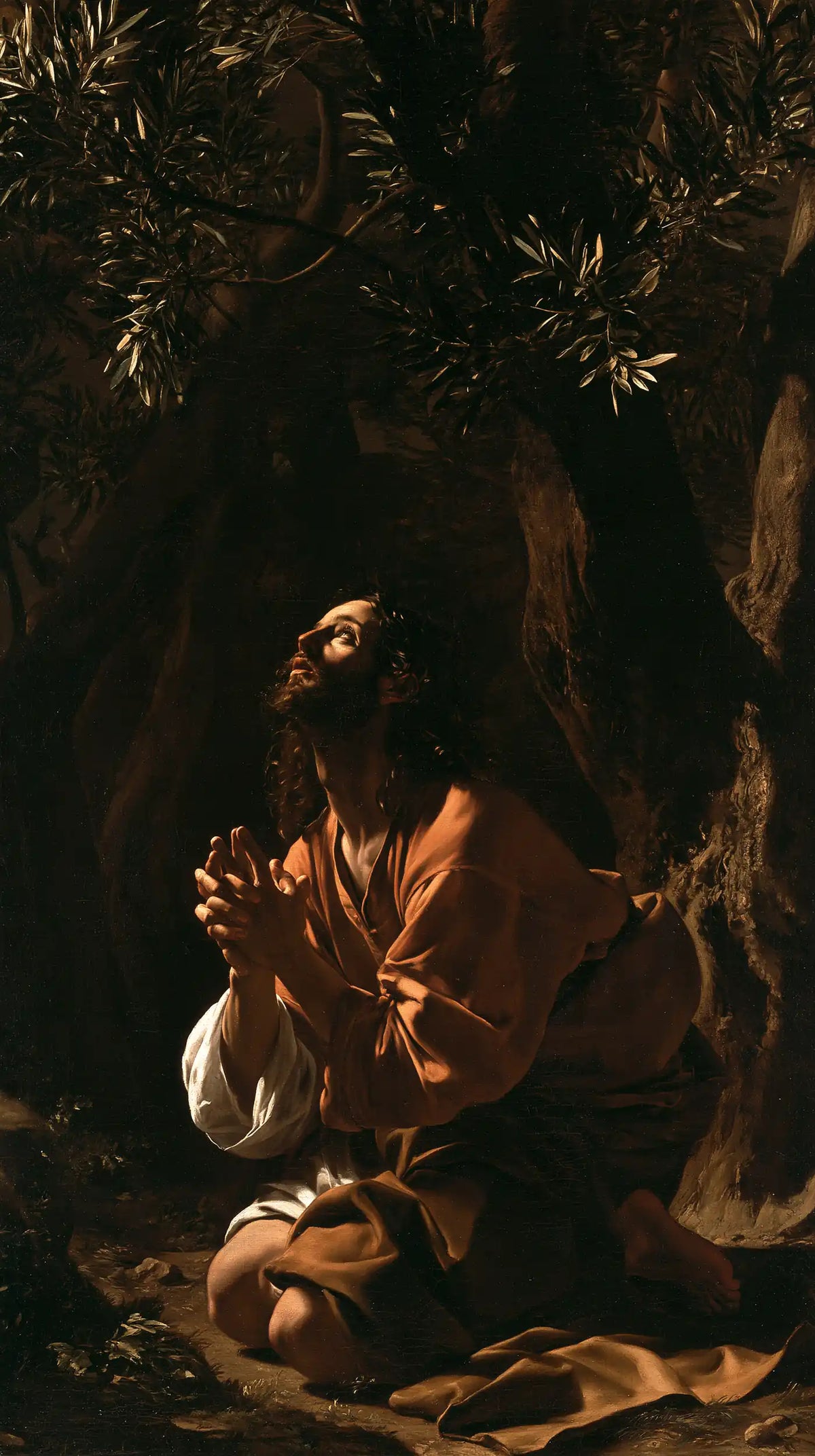 Jesus in Gethsemane — Hands Reaching through the Night