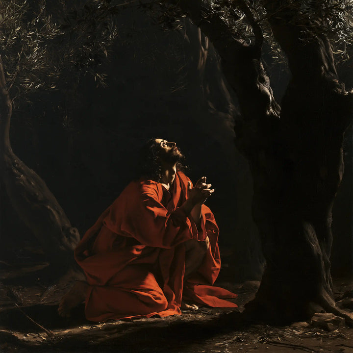 Jesus in Gethsemane — The Vigil beneath the Great Trunks