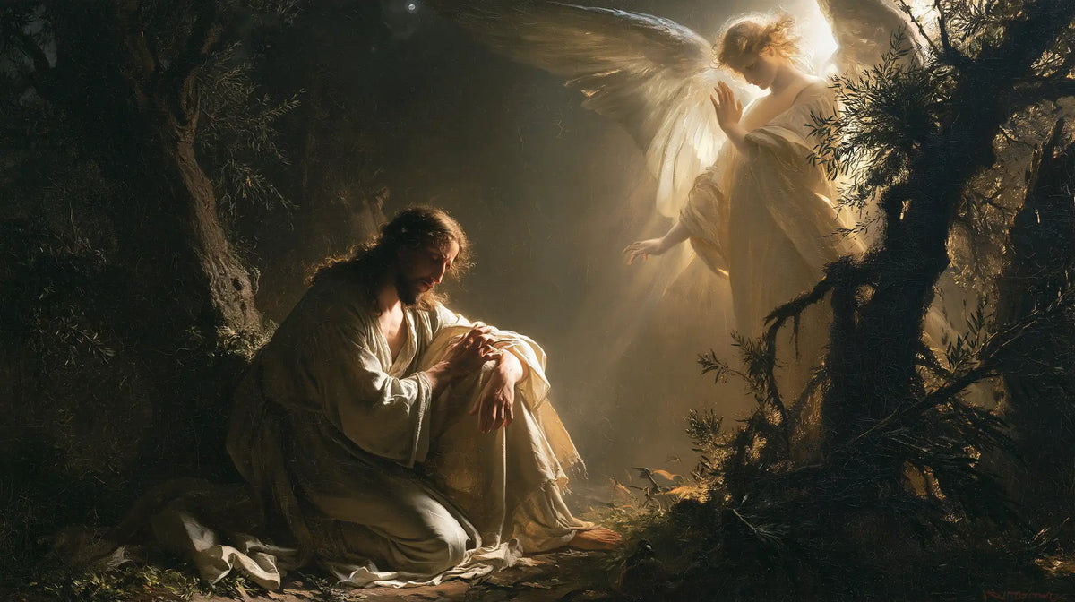 Jesus in Gethsemane - Jesus and the Consoling Angel · Landscape n° 9