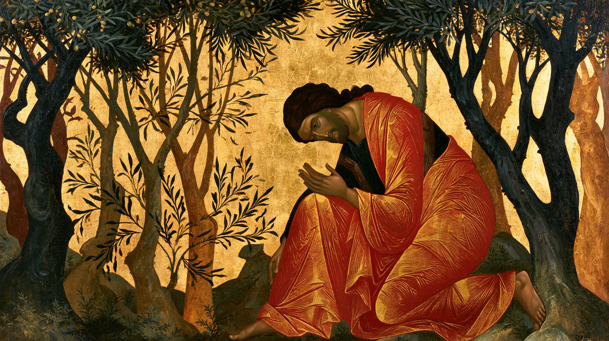 Jesus in Gethsemane - Contemporary Byzantine · Landscape n° 12