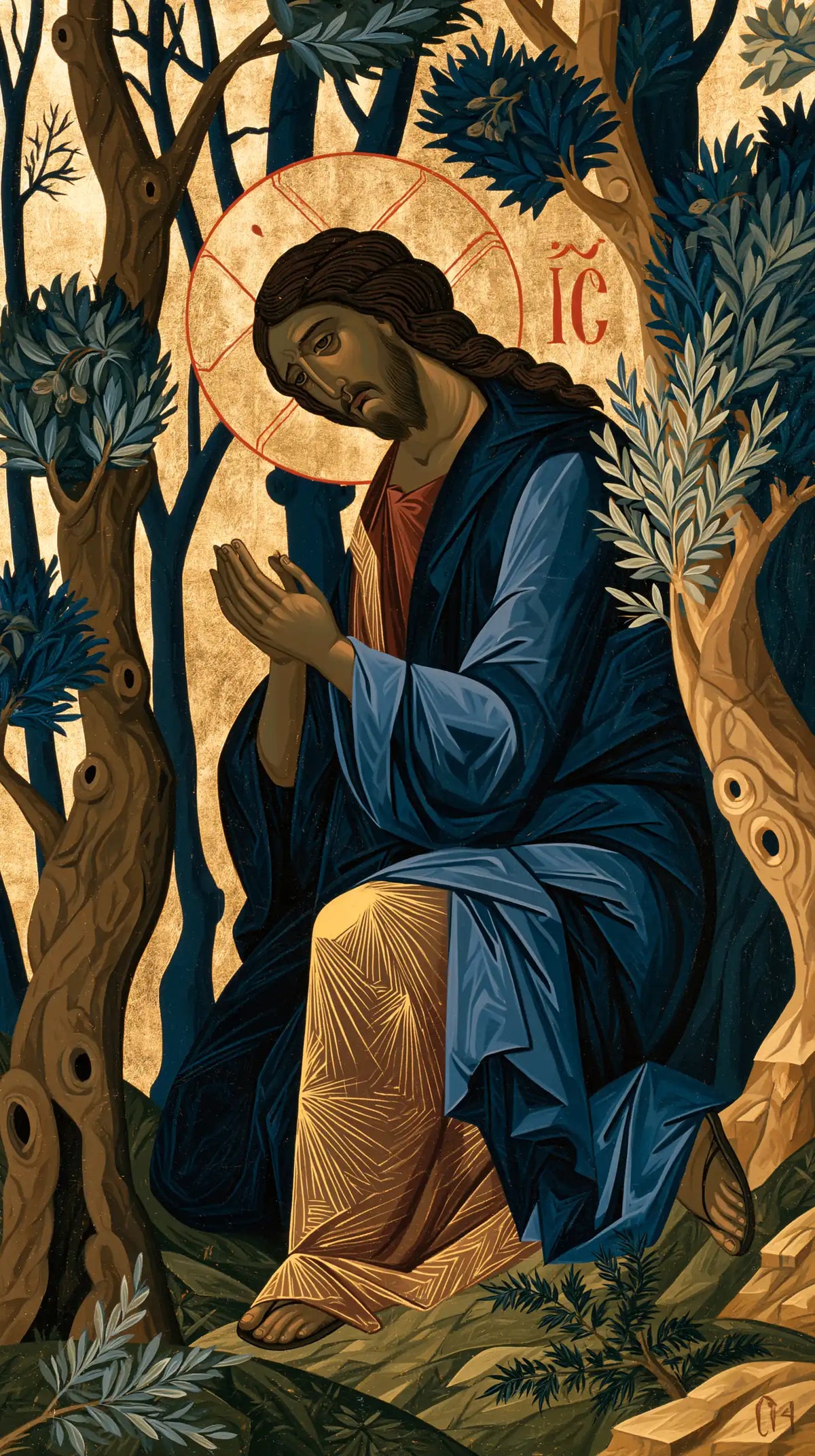 Jesus in Gethsemane - Contemporary Byzantine · Portrait n° 5