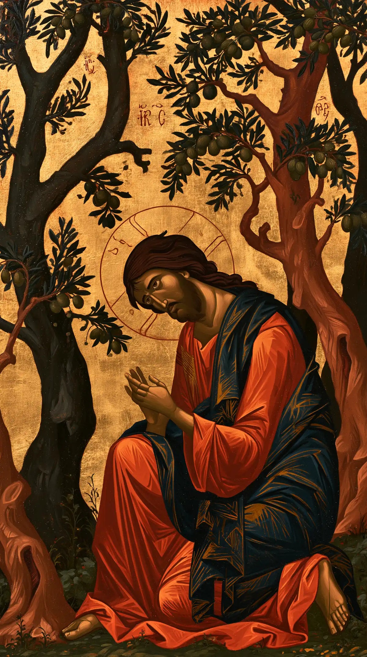 Jesus in Gethsemane — The Vigil between Two Russet Trees