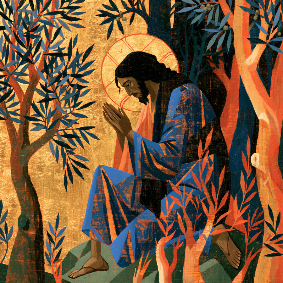 Jesus in Gethsemane — The Garden of Cinnabar Boughs