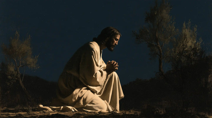 Jesus in Gethsemane — Silence upon Pale Earth