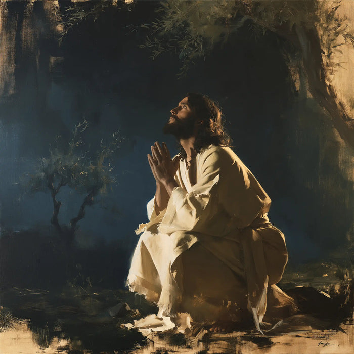 Jesus in Gethsemane - Contemporary Minimalism · Square n° 4