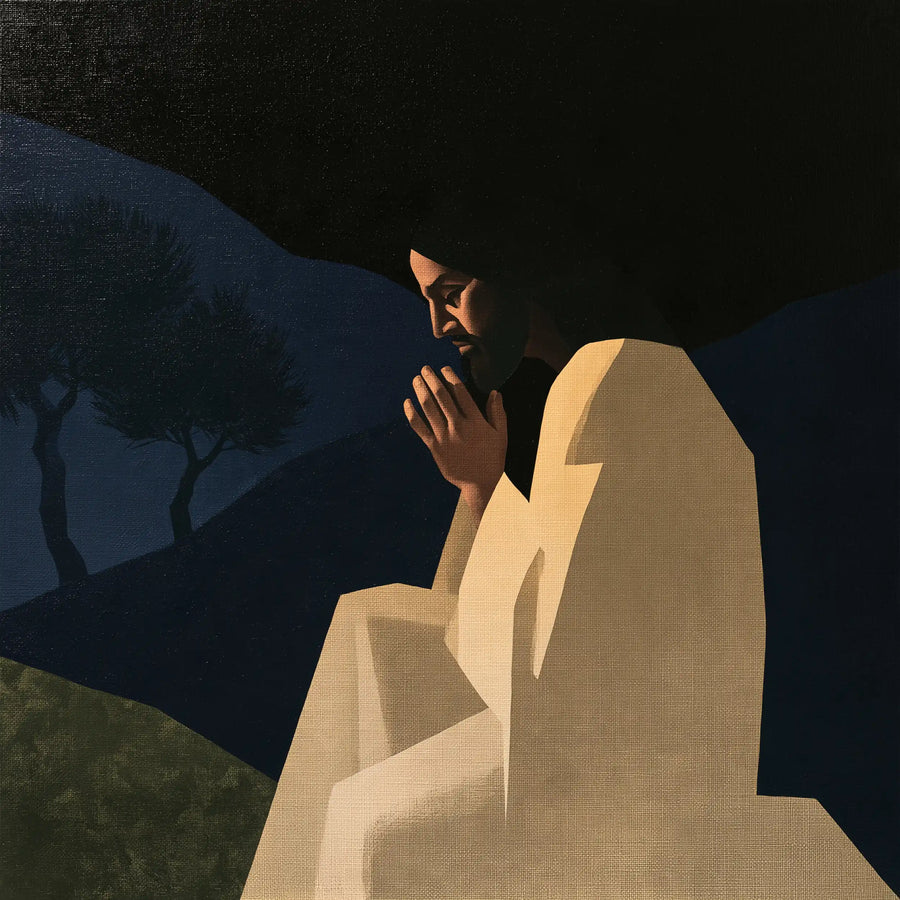 Jesus in Gethsemane — Prayer Carved in Ivory