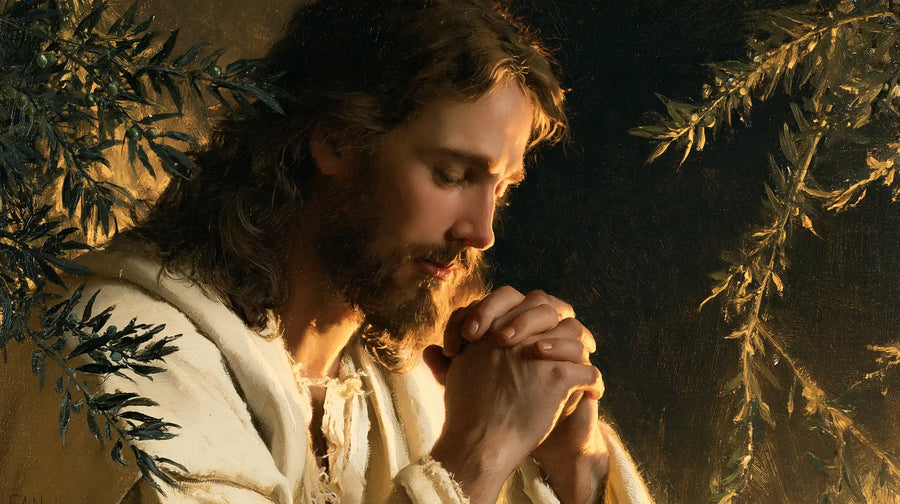 Jesus in Gethsemane — The Brow in Golden Gentleness