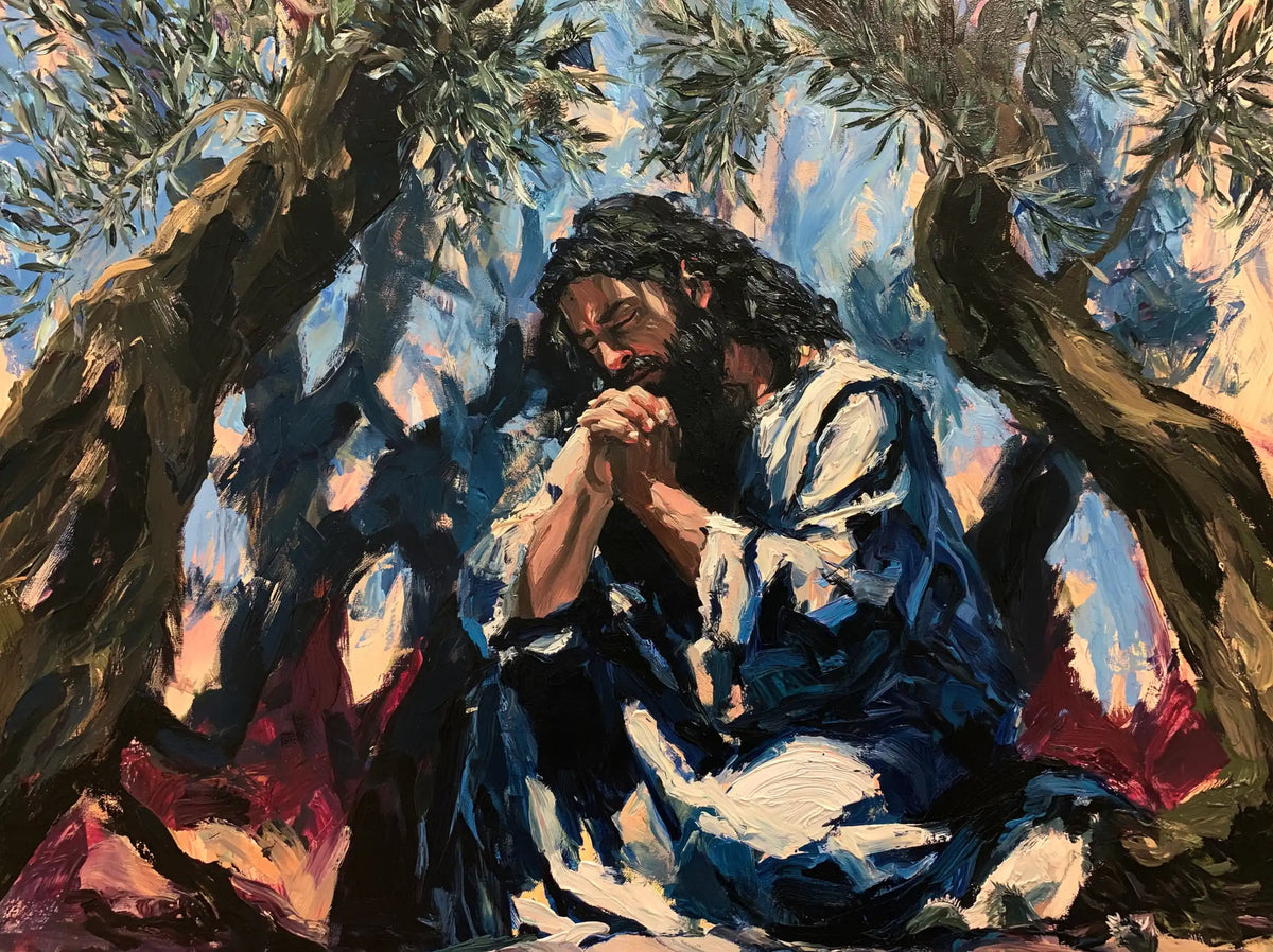 Jesus in Gethsemane — Broken Light upon the Cloak