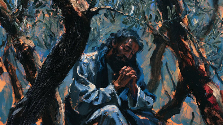 Jesus in Gethsemane — Orison in Shards of Sky