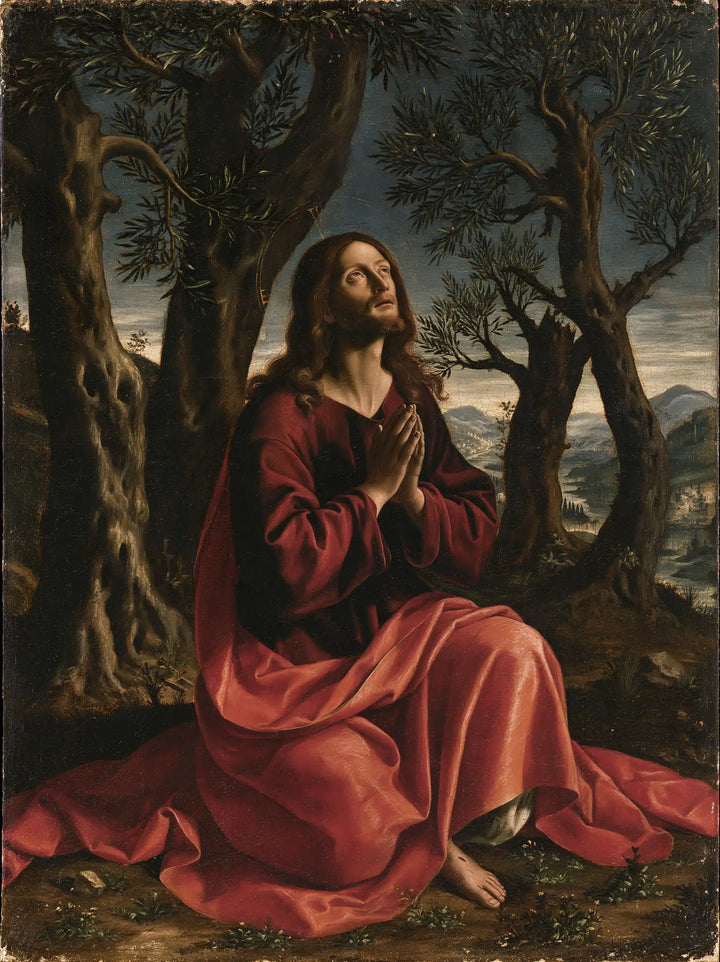 Jesus in Gethsemane — Rose in the Silence of Trees