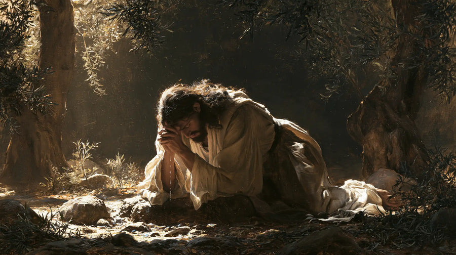 Jesus in Gethsemane - Jesus Prostrate in the Garden · Landscape n° 5