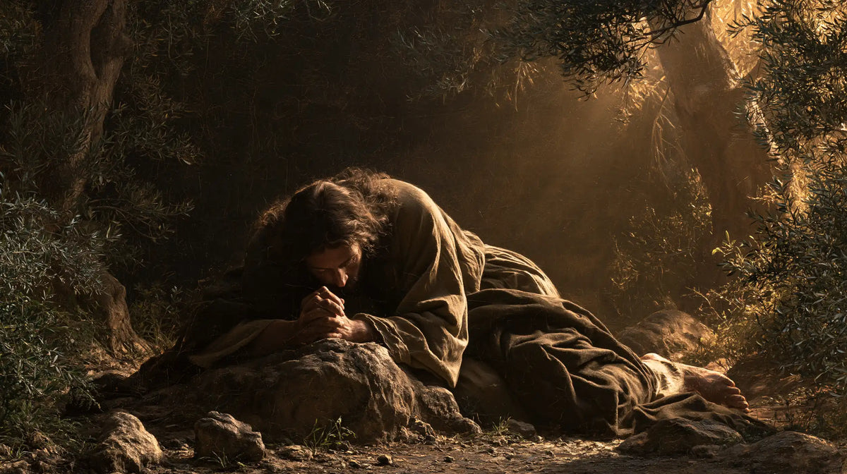 Jesus in Gethsemane - Jesus Prostrate in the Garden · Landscape n° 8
