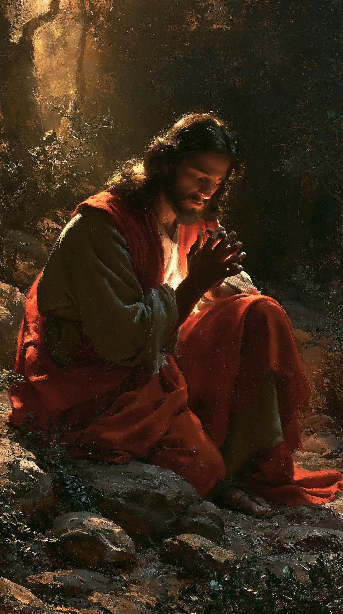 Jesus in Gethsemane - Sacred Agony · Portrait n° 3