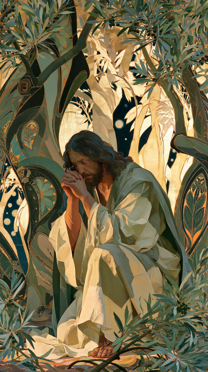Jesus in Gethsemane — Ivory in the Faceted Forest