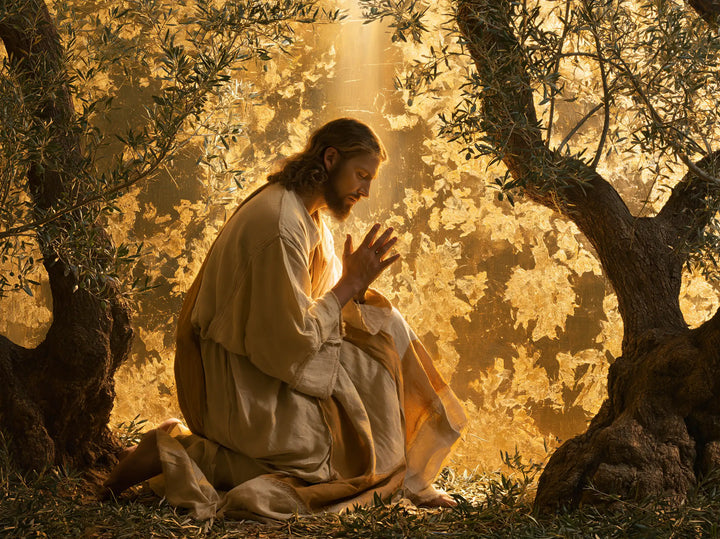 Jesus in Gethsemane - Sacred Gold · Landscape n° 5