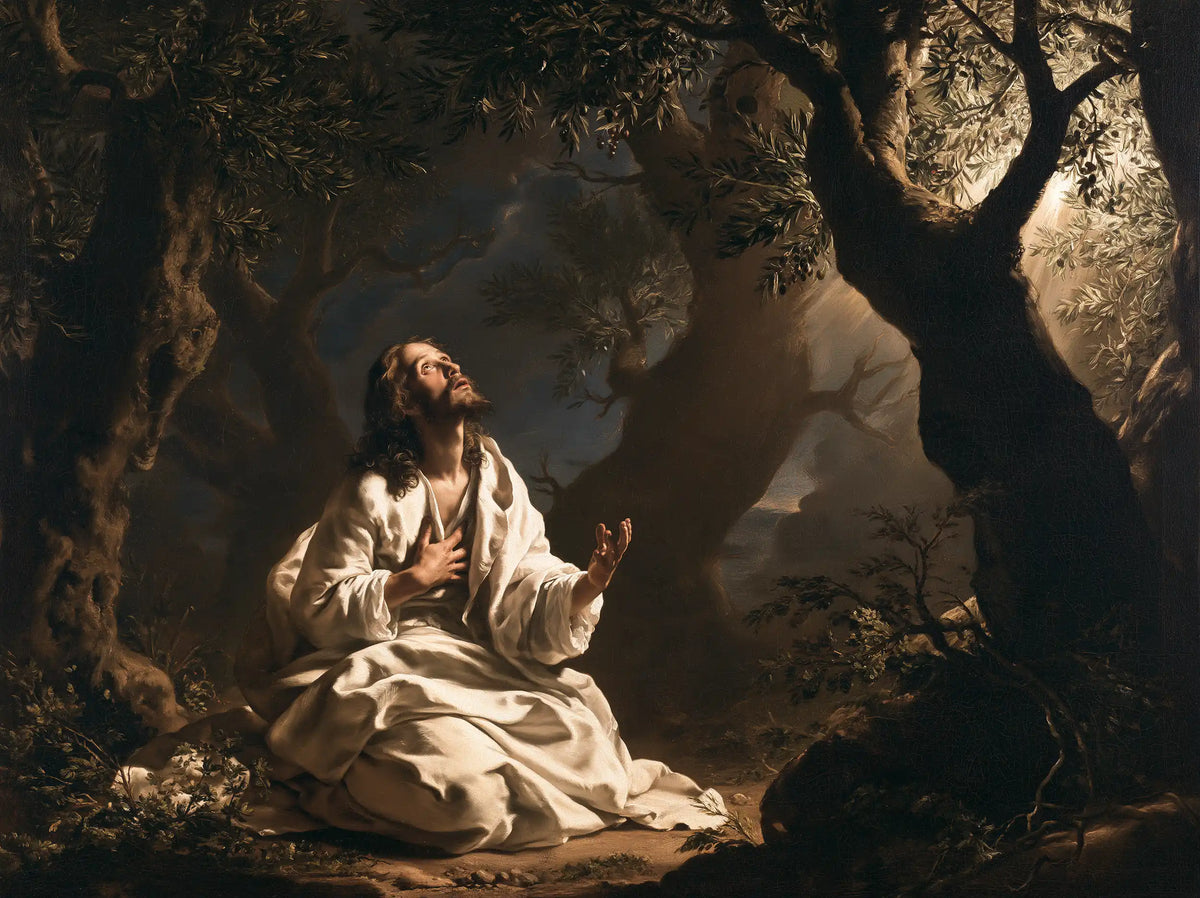 Jesus in Gethsemane — Open Palms in the Brown Clearing